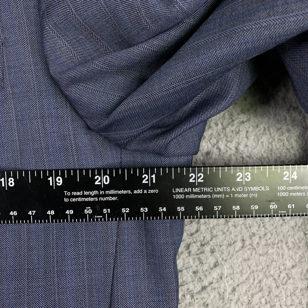Cremieux Loro Piana Drew CT 2 Piece Suit 42L Blue Pinstripe Super 130s Wool Pant